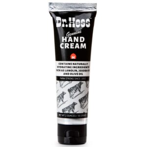 Genuine Hand Cream, Nourishing & Softening Lotion for Dry, Cracked Hands & Heels, Eczema Relief, with Lanolin, Beeswax, Olive Oil & Vitamin E, Cruelty-Free, Paraben & Sulfate-Free, 2 oz