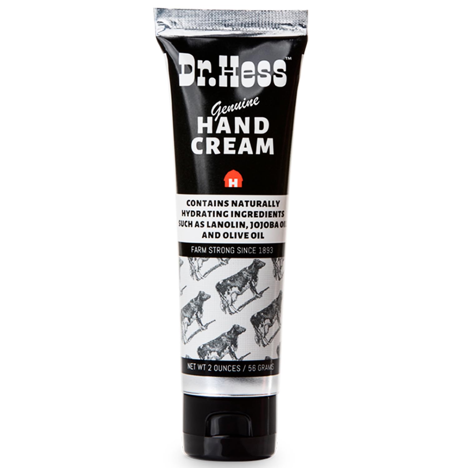 Genuine Hand Cream, Nourishing & Softening Lotion for Dry, Cracked Hands & Heels, Eczema Relief, with Lanolin, Beeswax, Olive Oil & Vitamin E, Cruelty-Free, Paraben & Sulfate-Free, 2 oz