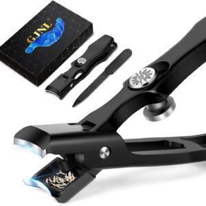 German Nail Clippers for Men with Catcher, Gifts for Men Dad Large Toenail Clippers for Thick Nails, Heavy Duty Ultra Anti-Splash Toe Nail Cutter