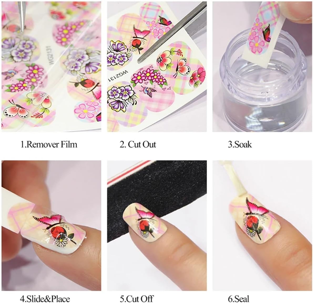Marble Wave Nail Art Stickers 12 Sheets Spring DIY Manicure Decals - Image 7