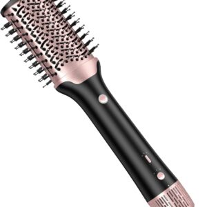 slopehill Blow Dryer Brush - Hot Air Brush with High Speed Motor 100,000RPM, Hair Dryer Brush, Ionic Hair Dryer and Styler Volumizer with Oval Barrel, Hair Straightener Brush, 3 Temps,1400W, Black