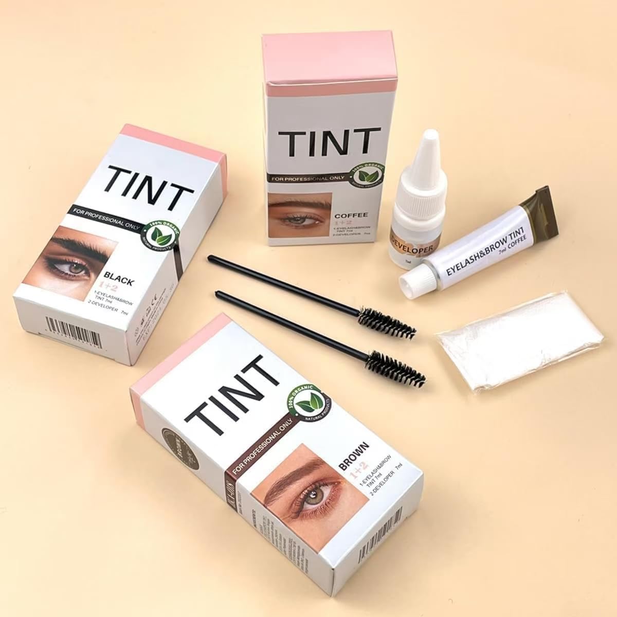 Dark Brown Lash & Brow Color Kit 7ml Natural Ingredients Easy Application - Image 7