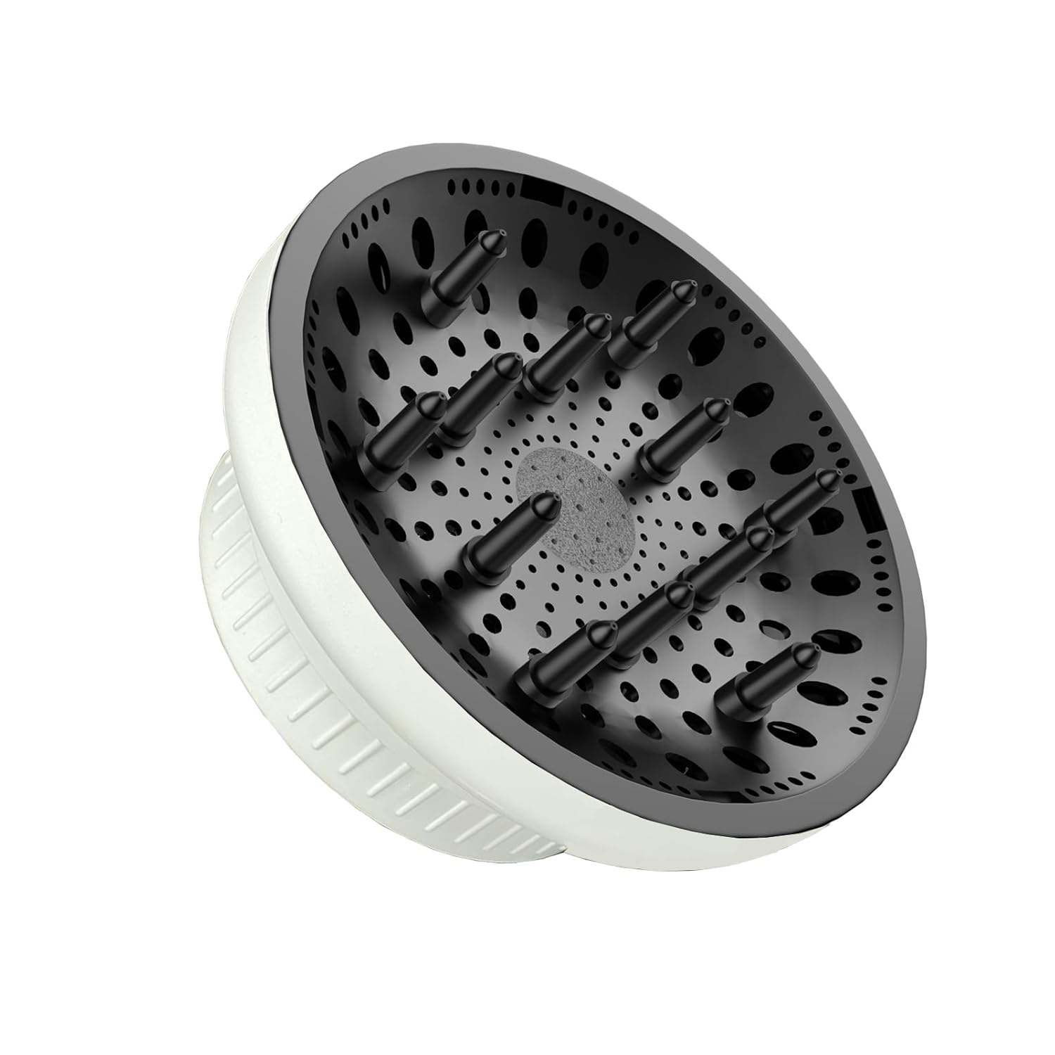 Universal Hair Diffuser, Diffuser Attachment for Hair Dryer, Hair Diffuser for Curly and Wavy Hair, Fits 1.4-2.6 Inch Nozzles, For Curls and volume, Hair Styling Tool, white
