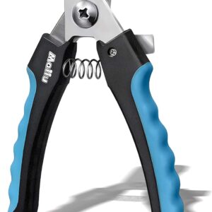 Dog & Cat Nail Clippers, Pet Nail Clipper and Trimmer with Safety Guard to Prevent Over Cutting, Grooming Razor Sharp Blades with Nail File for Small, Medium, Large Breeds, S Black Blue