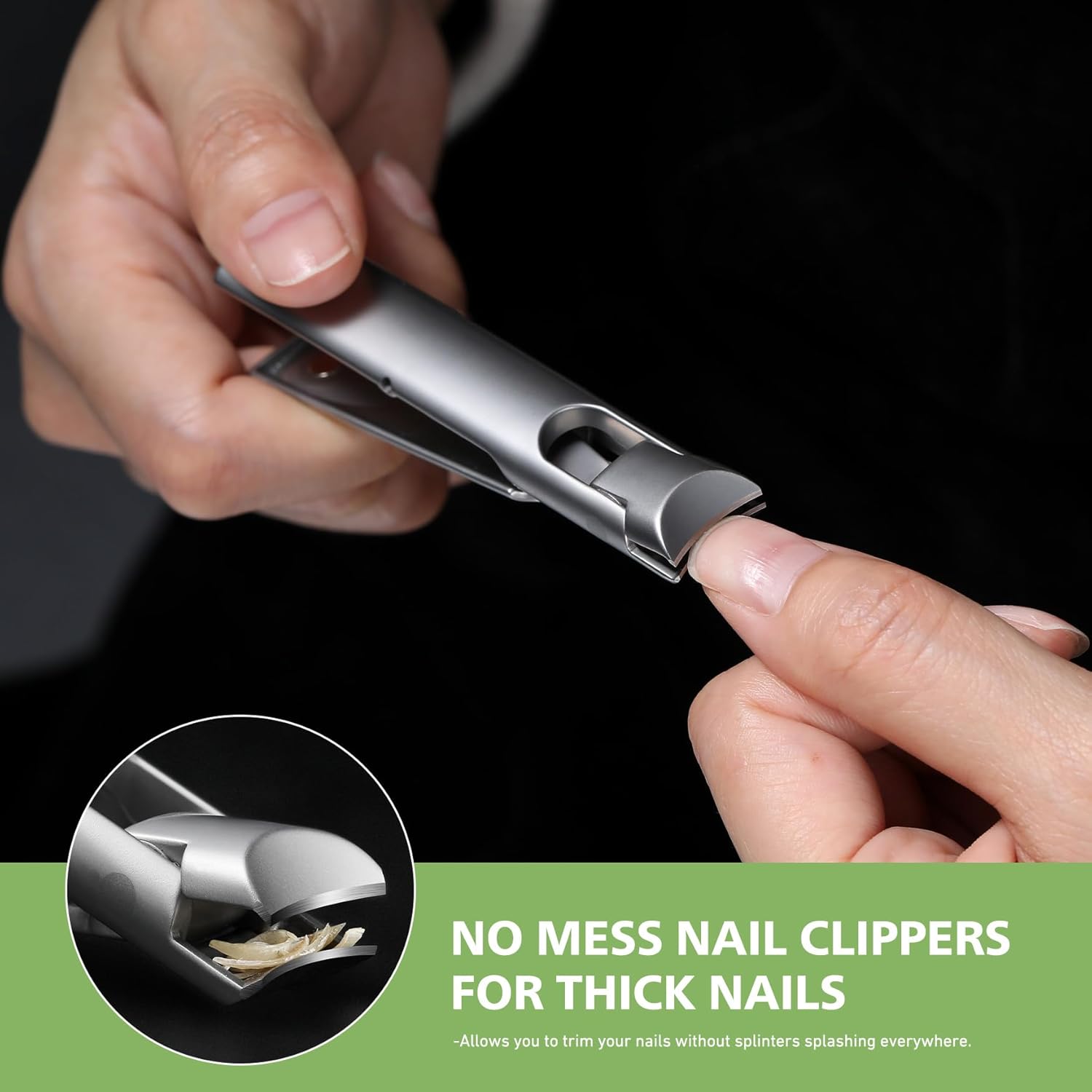 BALUCA Extra Large 9mm Wide Jaw Curved Toenail Clippers with Catcher for Thick Nails - New - Image 3