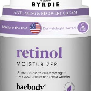 Baebody Made in USA Retinol Cream for Face - Anti Aging Face Cream for Fine Lines and Wrinkles - With Jojoba Oil & Vitamin E - Beauty Gifts for Women (50 ml/1.7 fl oz)