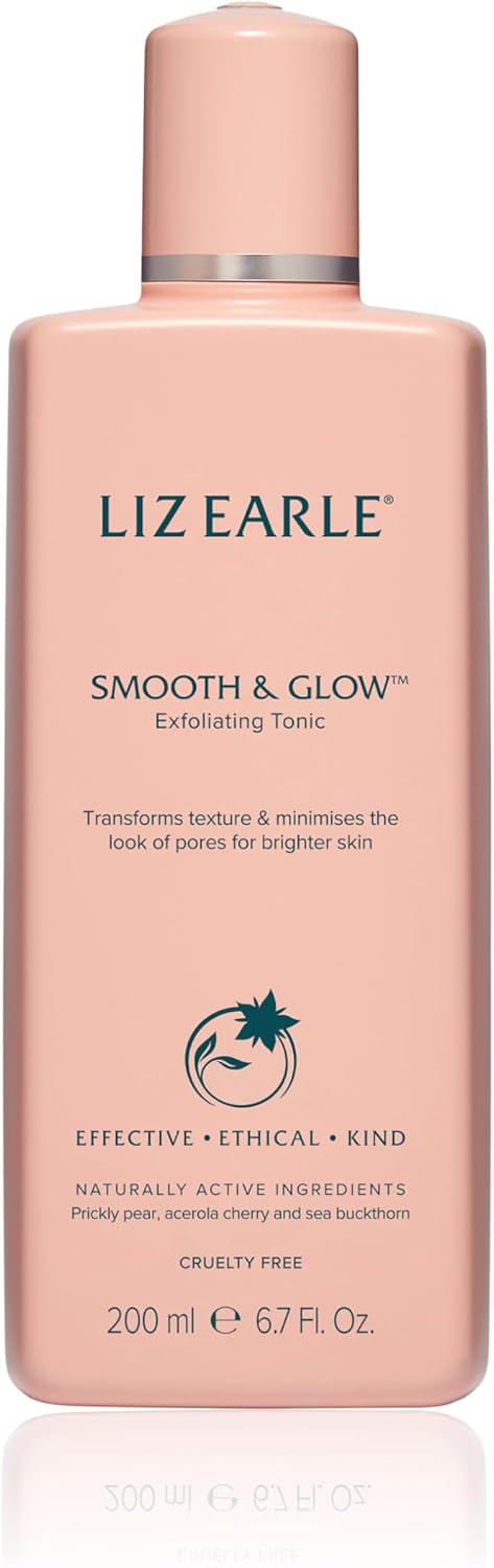 Liz Earle Smooth & Glow Tonic - Gentle Face Toner for Sensitive Skin, Dark Spot Corrector & Pore Minimizer - Enriched with Antioxidant-Rich Botanicals to Reveal Ultra-Smooth, Glowing Skin (200ml)