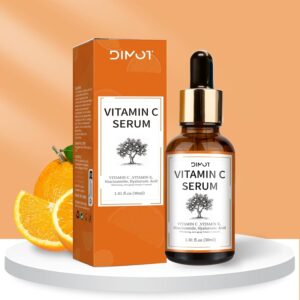 Vitamin C Brightening Serum with Hyaluronic Acid & Vitamin E – Dark & Even Skin Tone for Women (30ml/1.01 fl.oz.)
