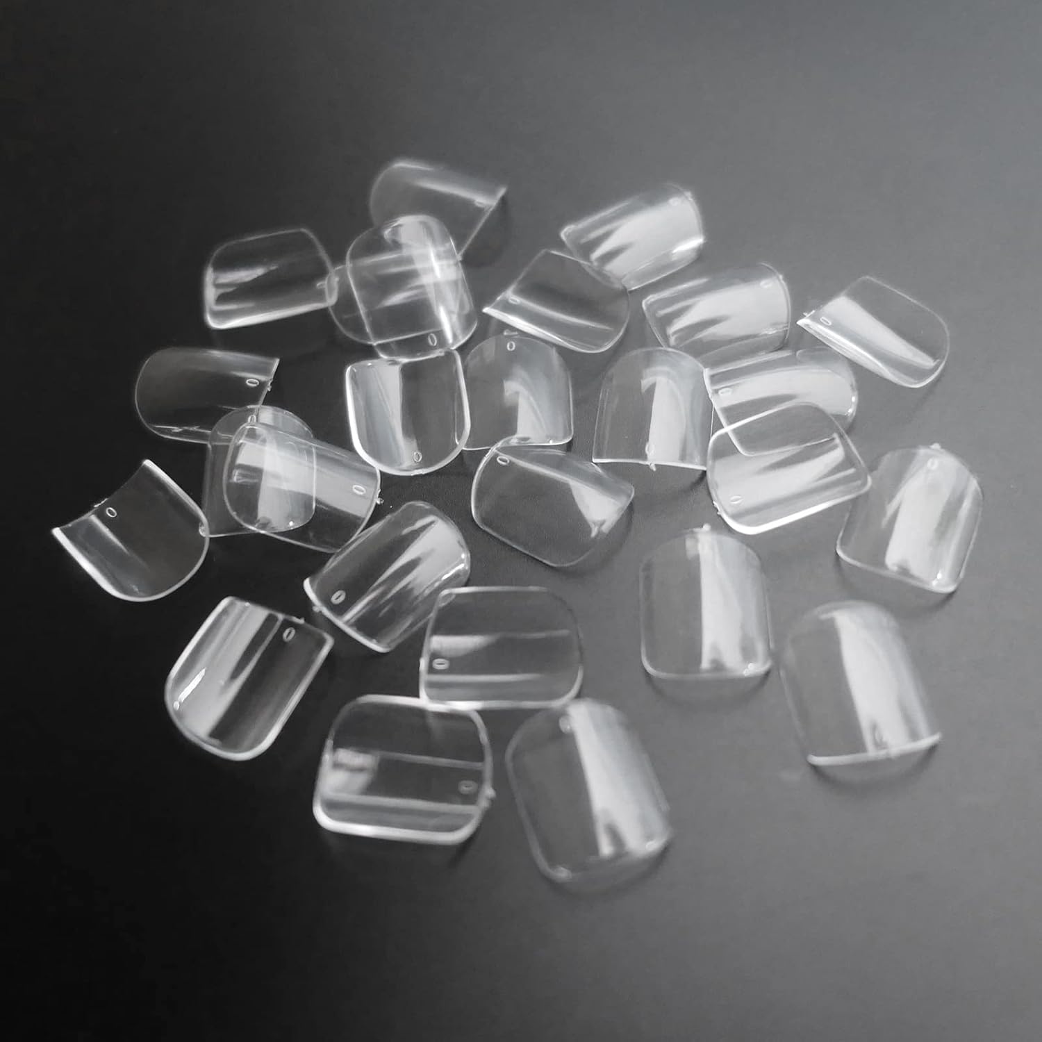 LoveOurHome 600pc Clear Short Square Press-On Fake Nails - 12 Size Options for Women and Kids - Image 6