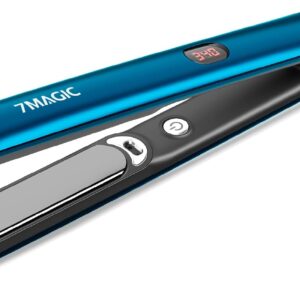 7MAGIC Hair Straightener, Ceramic Flat Iron with LCD, Professional 2 in 1 Hair Iron for Thick Hair, 11 Heat Settings Styling Tool