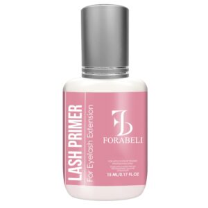 Lash Primer for Eyelash Extensions - Forabeli/Enhances Glue Retention/Hold Strength for Individual Lashes/Semi-permanent Lash Extension Supplies (0.17 Fl Oz)