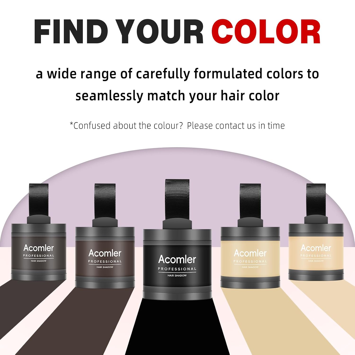 Acomler 0.35 oz Medium Brown Root Touch Up Powder for Thinning Hair and Grey Coverage - Image 6