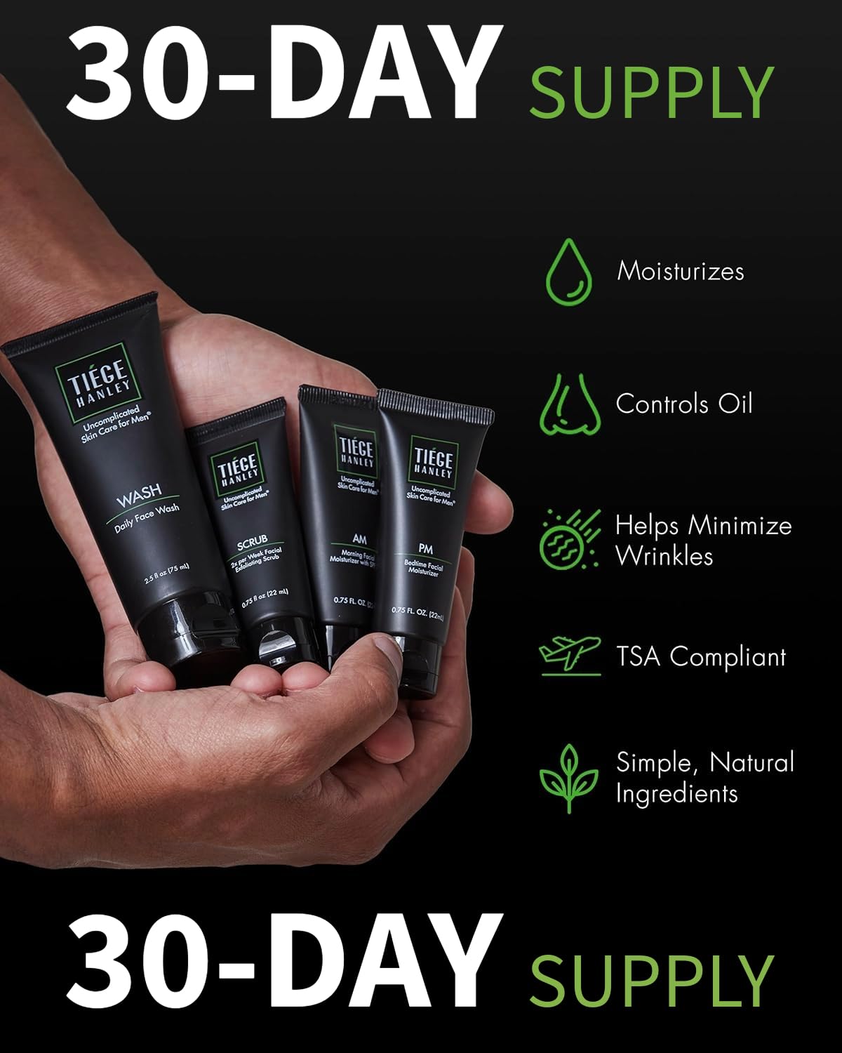 Tiege Hanley Men's Essential Routine Level 1 Skincare Set for Sensitive Skin - Image 2