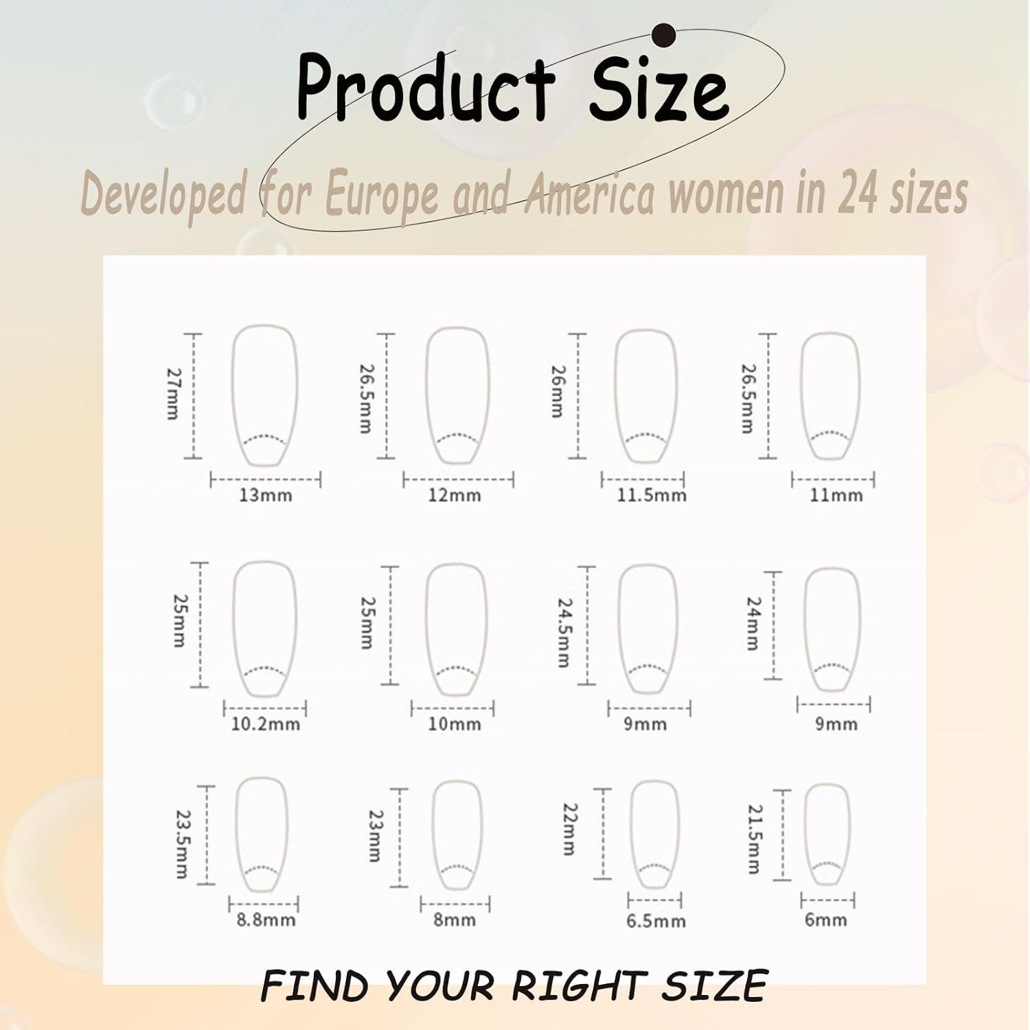 Medium Glossy White French Tip Acrylic Press on Nails 24 Pcs for Women - Image 6