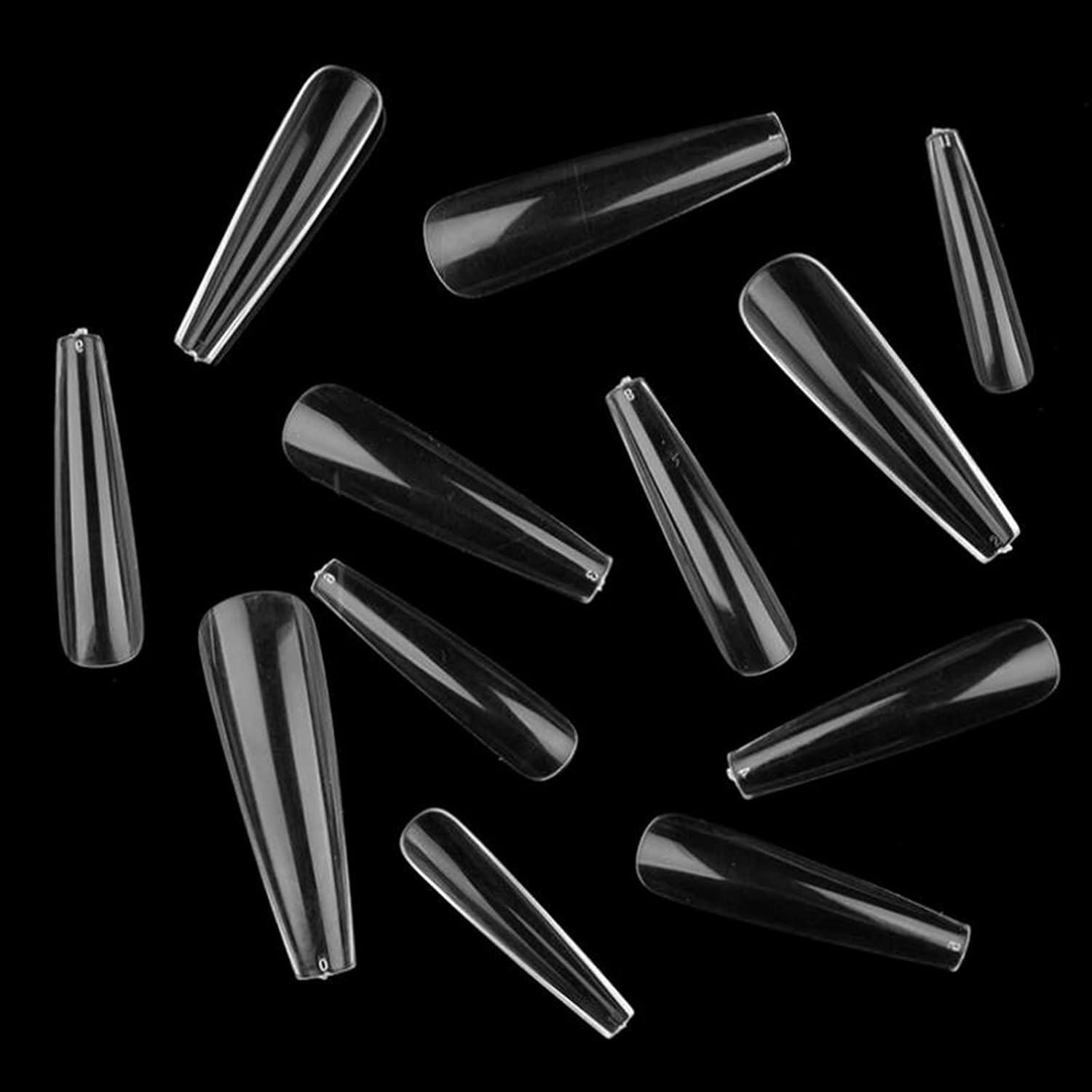 LoveOurHome XL Ballerina Acrylic Nail Tips Full Cover 240 Piece Set 12 Sizes ABS - Image 5
