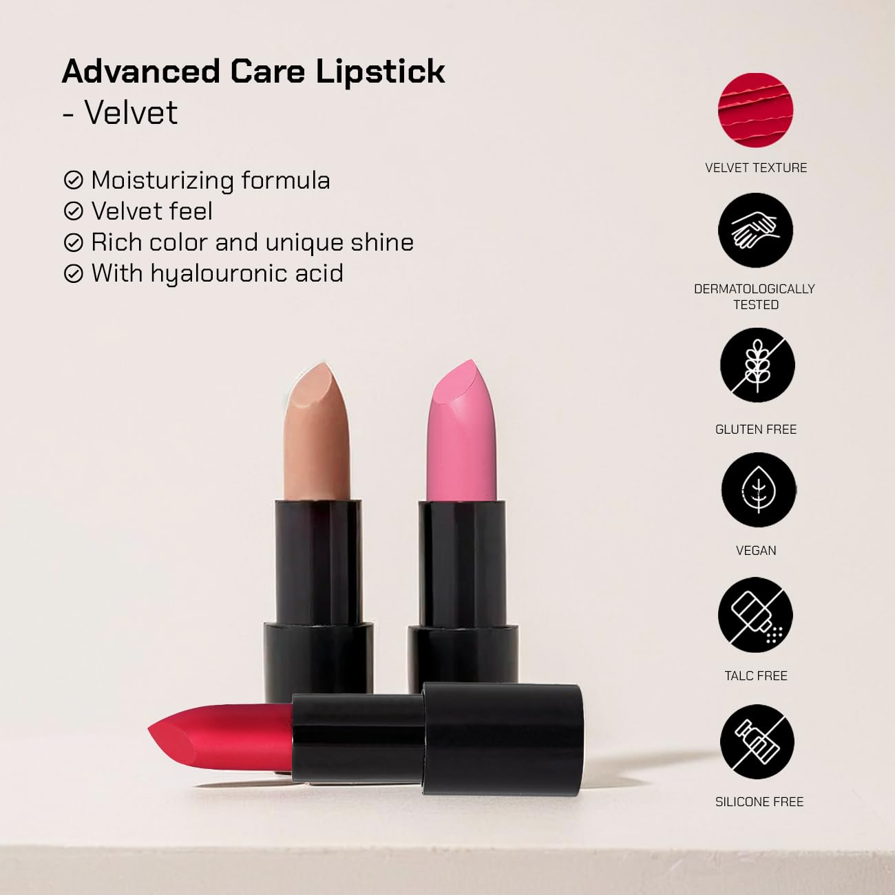 Radiant Professional Advanced Care Moisturizing Matte Lipstick Coral Peachy Nude 08 with Vitamin E - Image 5