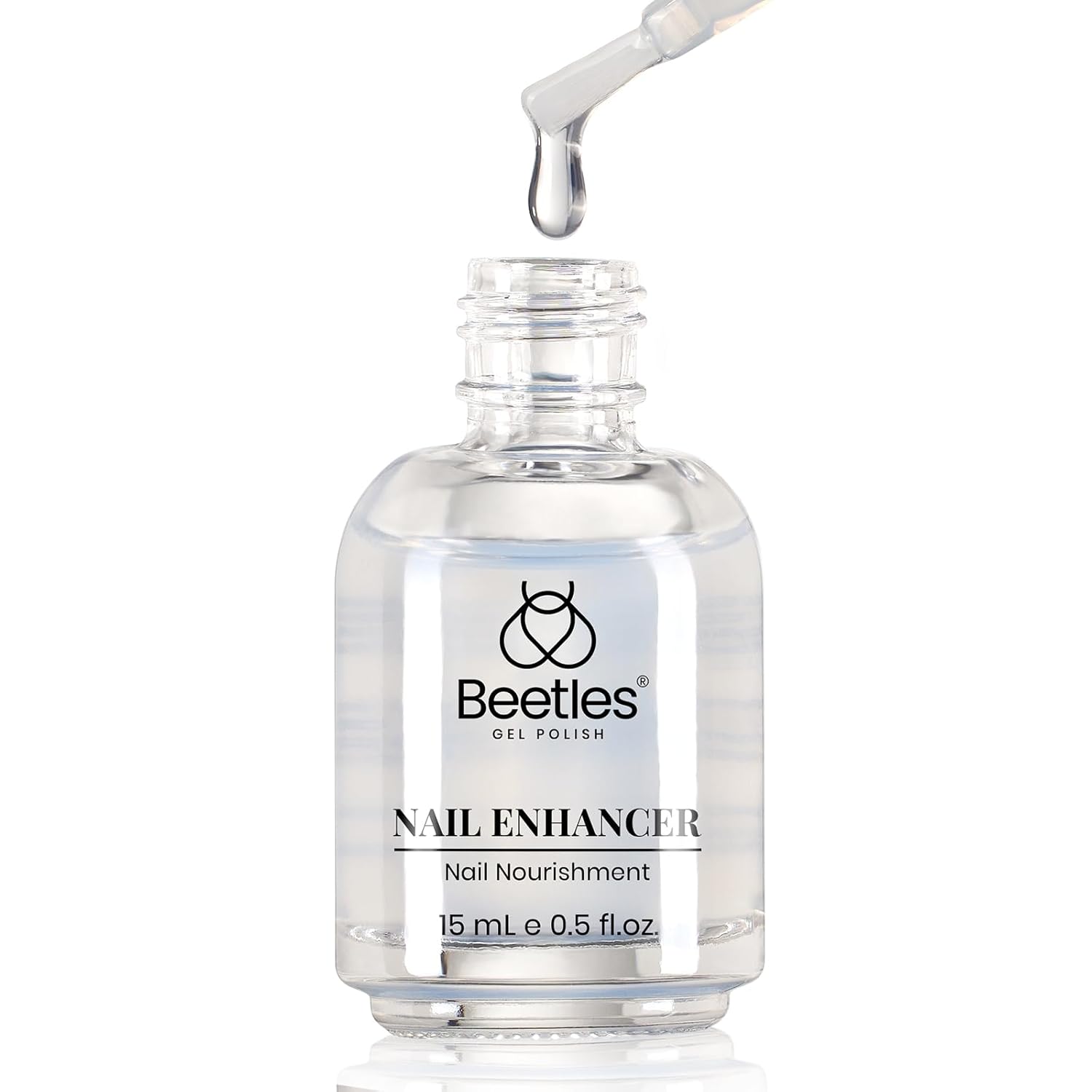 Beetles Nail Strengthener and Growth, Nail Hardener Extra Strong and Growth, Nail Strengthener for Damaged Nails Thin Nails, Clear Nail Polish Strengthener and Growth, 0.5 Fl Oz Quick Dry Nail Care