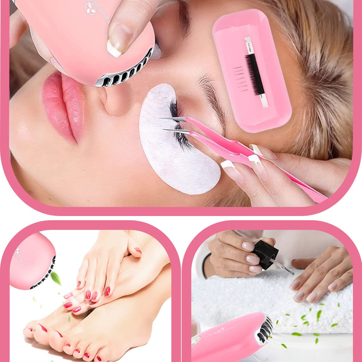 Beginner Lash Extension Kit 35pc with Mannequin Head, USB Fan, Shampoo, Practice Strips - Image 6