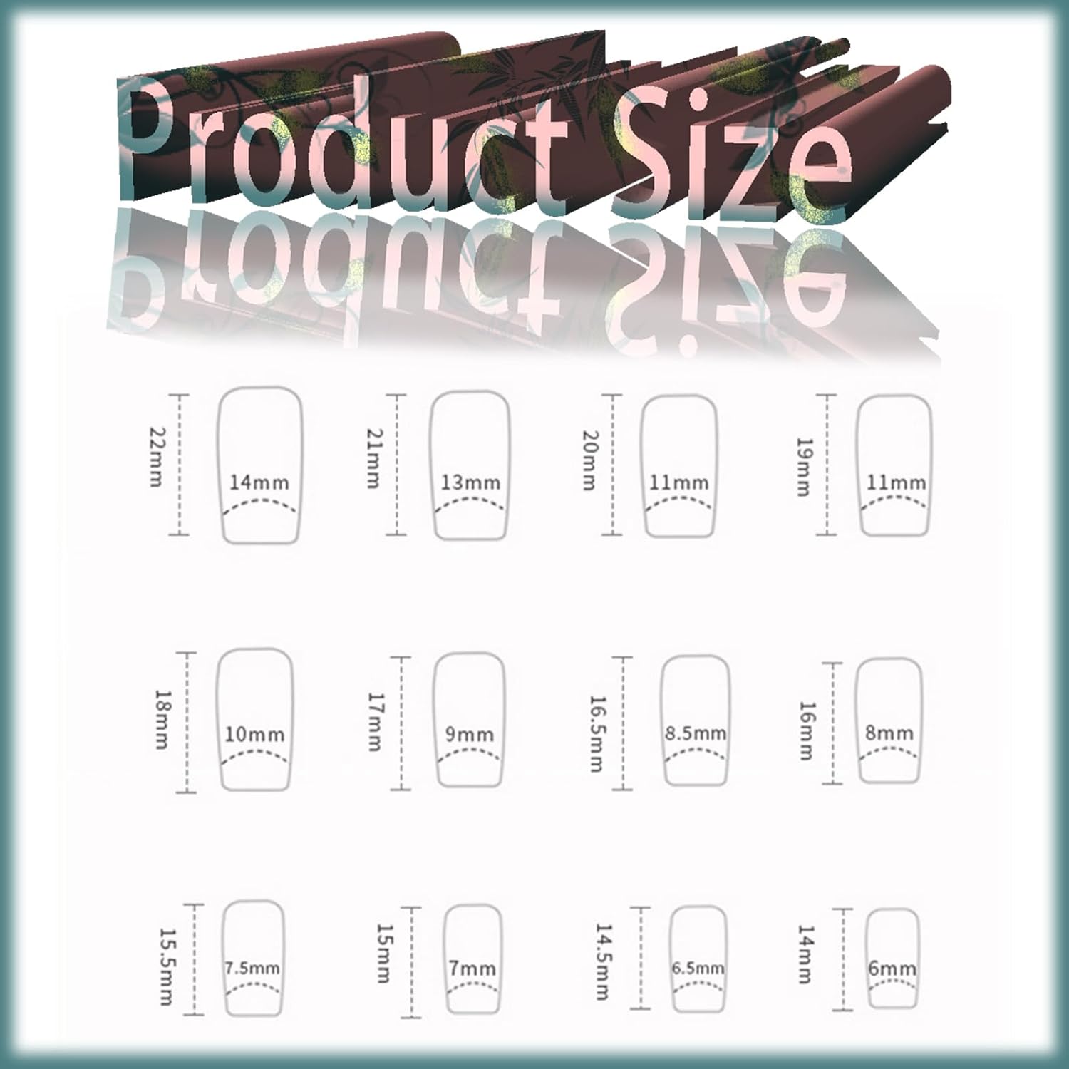 24Pcs Short Coffin Press on Nails with Sparkly Leaves Design for Women and Girls - Image 6