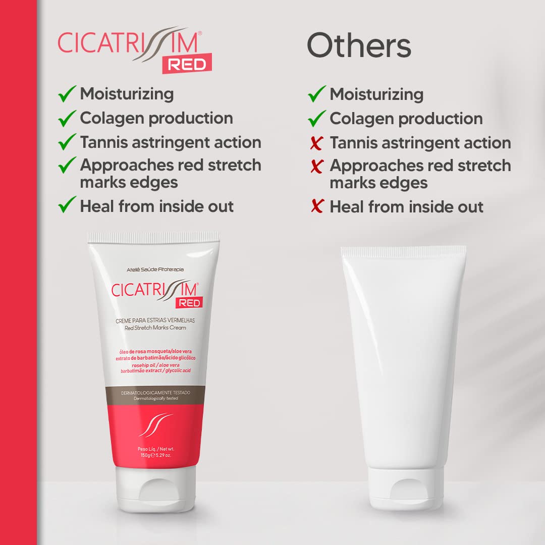 Cicatrissim Red Stretch Mark Removal Cream 100ml for All Skin Types - Image 7