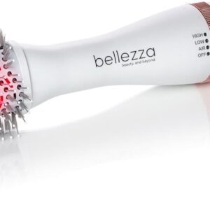 Cortex Beauty Infrared Infrared Volumizing Blowout Brush - blow dryer brush, round brush for blow drying, tools blow dryer brush, blow dryer with comb for black women, 2'' (WhiteRoseGold)