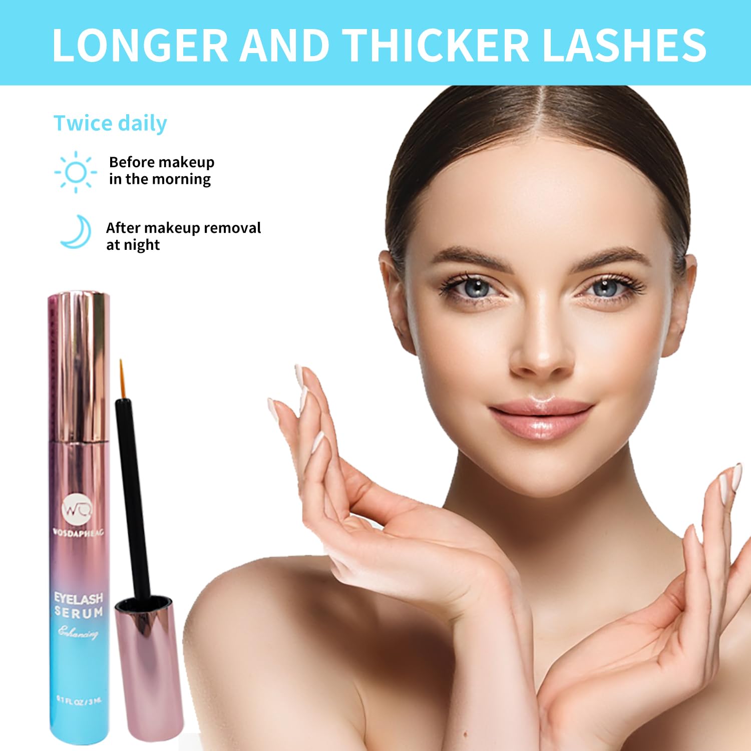 Lash Growth Serum Advanced Formula for Eyelash Growth 0.5 oz - Image 2