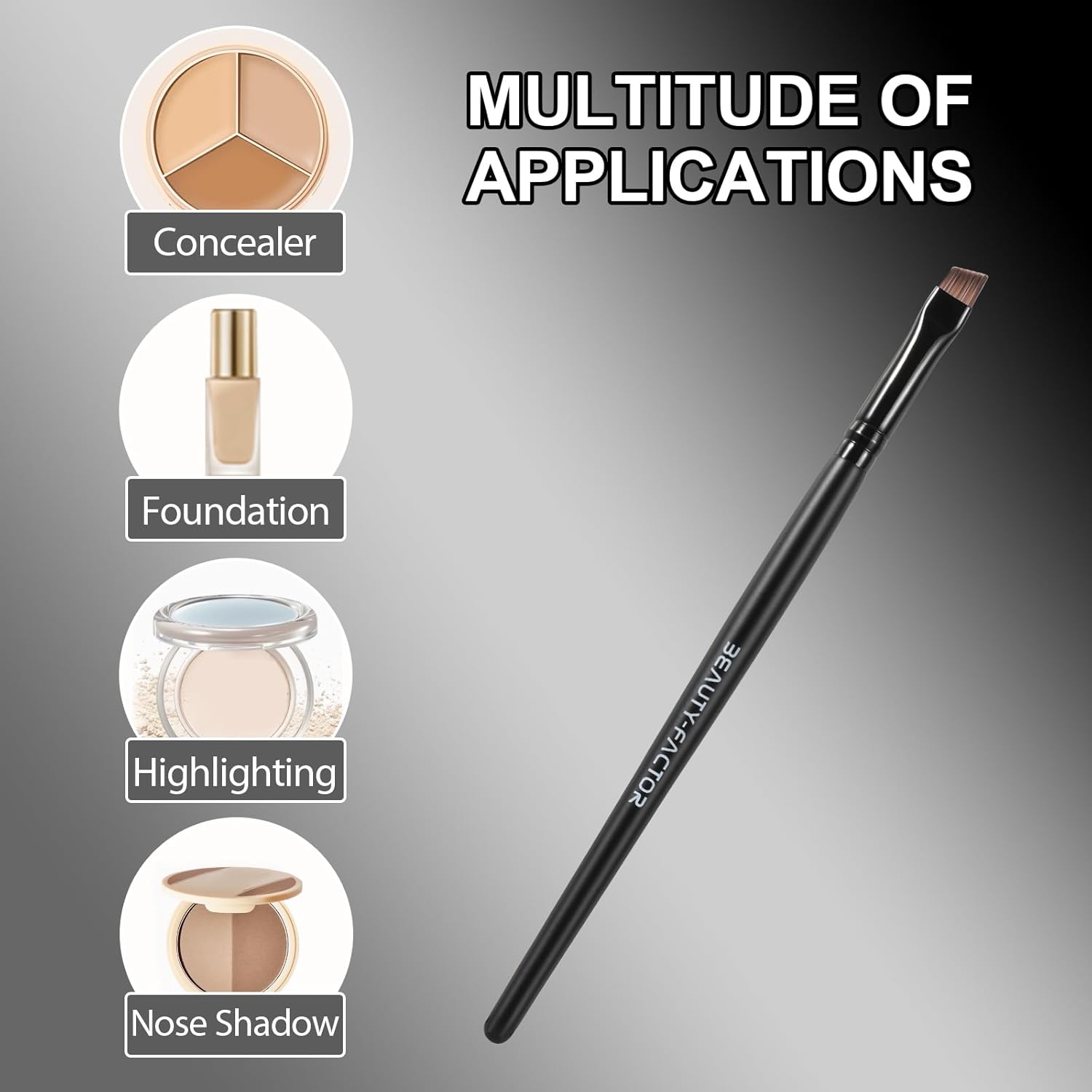 Ultra-Fine Tip Precision Eyeliner Brush Durable Synthetic Bristles for Sharp Lines and Smoky Effects - Image 4