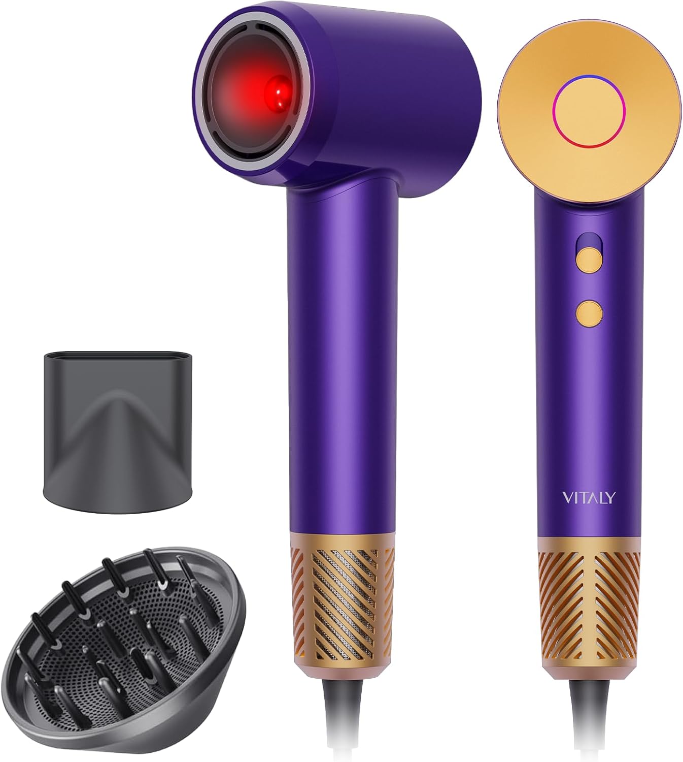 Hair Dryers for Women: Ionic Blow Dryer with Hair Diffuser for Curly Hair 180,000 RPM Professional High Speed Hairdryer for Fast Drying, Quiet, Lightweight for Home Salon and Travel, Women Gift