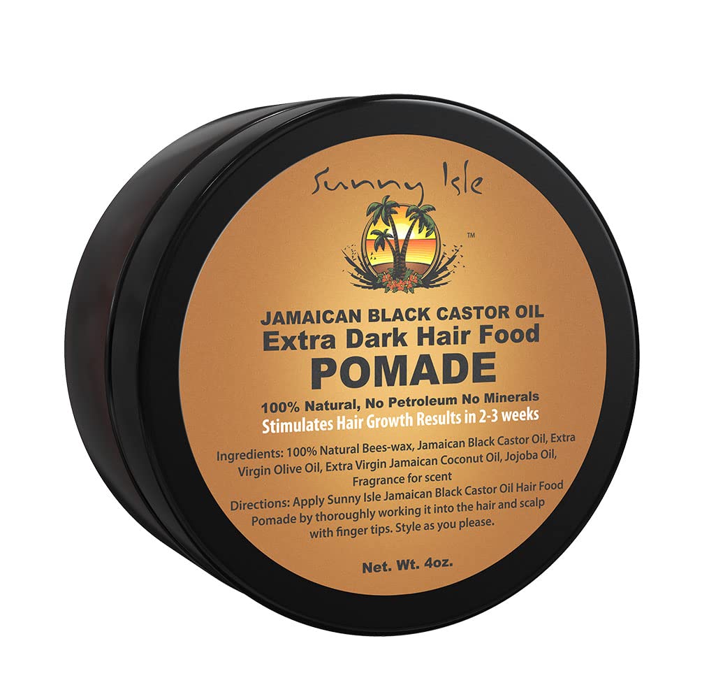 Sunny Isle Extra Dark Jamaican Black Castor Oil Hair Food Pomade 4 oz for Dry Scalp and Frizz Control - Image 2