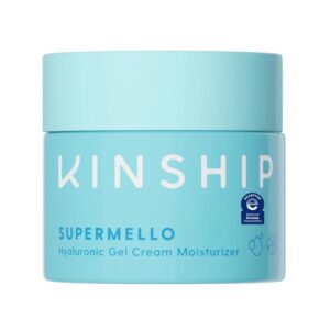 Kinship Supermello Hyaluronic Gel Cream Moisturizer – Hyaluronic Acid Face Lotion – Lightweight + Hydrating – Plump, Smooth + Soothe – Nourish Dry Skin – Rich Daily Use Clean Skin Care (3.3 oz)