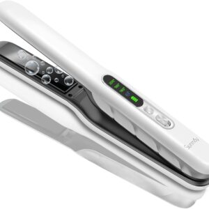 Cordless Hair Straightener and Curler,SUNMAY Voga Plus Ionic Cordless Flat Iron for Travel,Portable Hair Straightener On The Go,Rechargeable Wireless USB Ceramic Dual Voltage