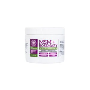 Qhemet Biologics MSM + Rosemary Scalp Nutrients Balm | Nourishing Hair Growth Formula with Bhringraj, Castor & Coconut Oil | For Dry, Thinning Hair & Slow Growth | Vegan (4 oz)