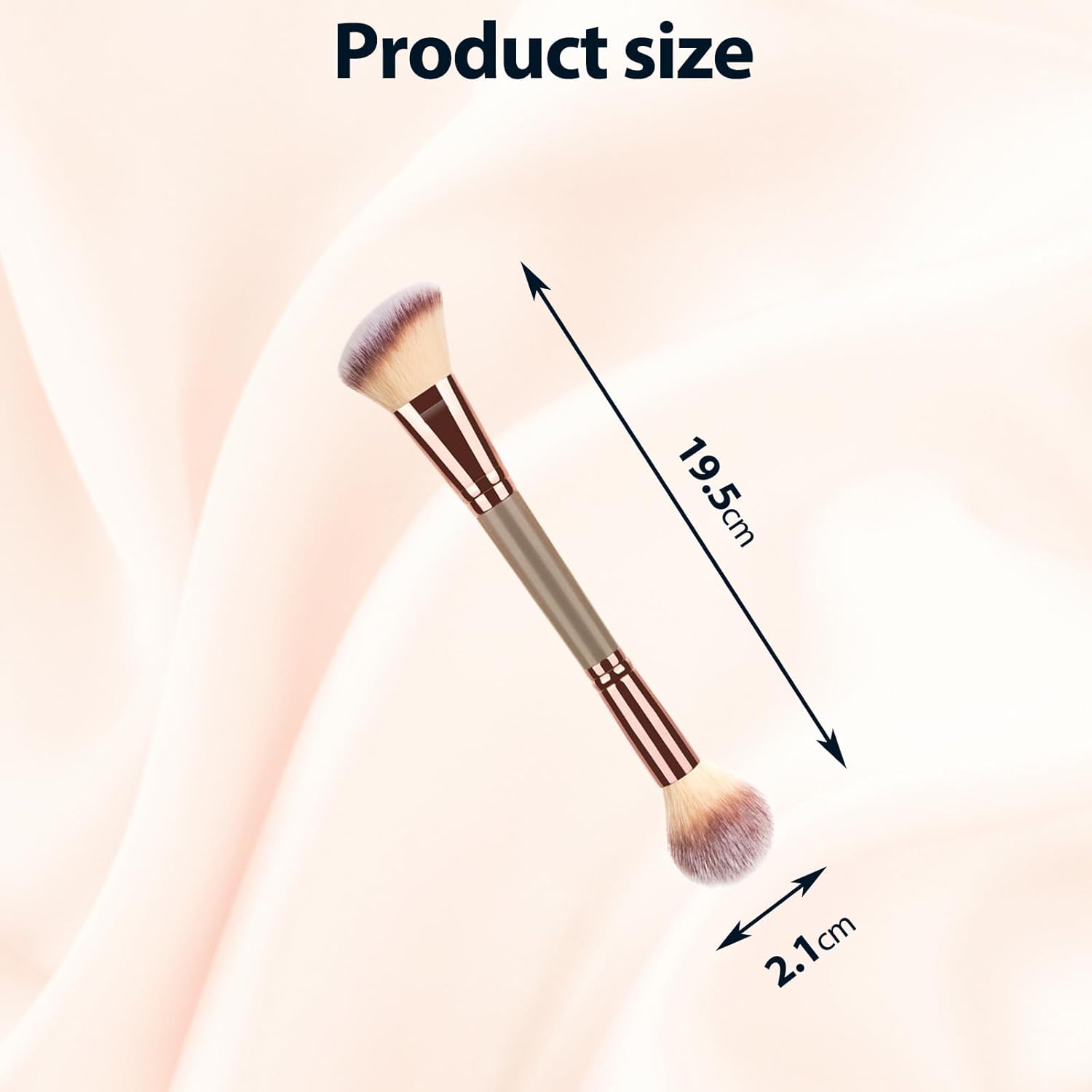 2-Pack Dual-Ended Makeup Brush Set Angled Foundation and Concealer Blending Contour - Image 6