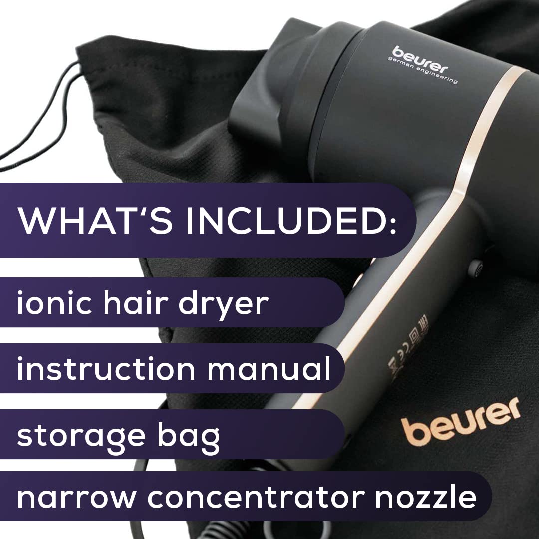 Beurer HC35 Black 1500W Compact Hair Dryer with Ionic Technology and Cold Shot - Image 13