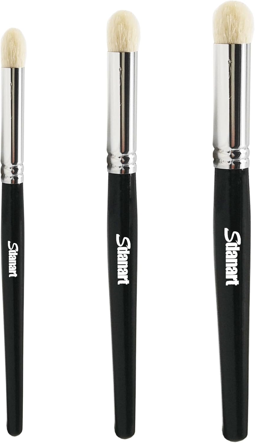 Drybrush Set Hobby Drybrush Paint Brush,Detail Paint Brush Set,3 pcs Professional Art and Advanced Acrylic Paint Brushes for Tabletop&Wargames Miniature Watercolor Oil Painting,Model