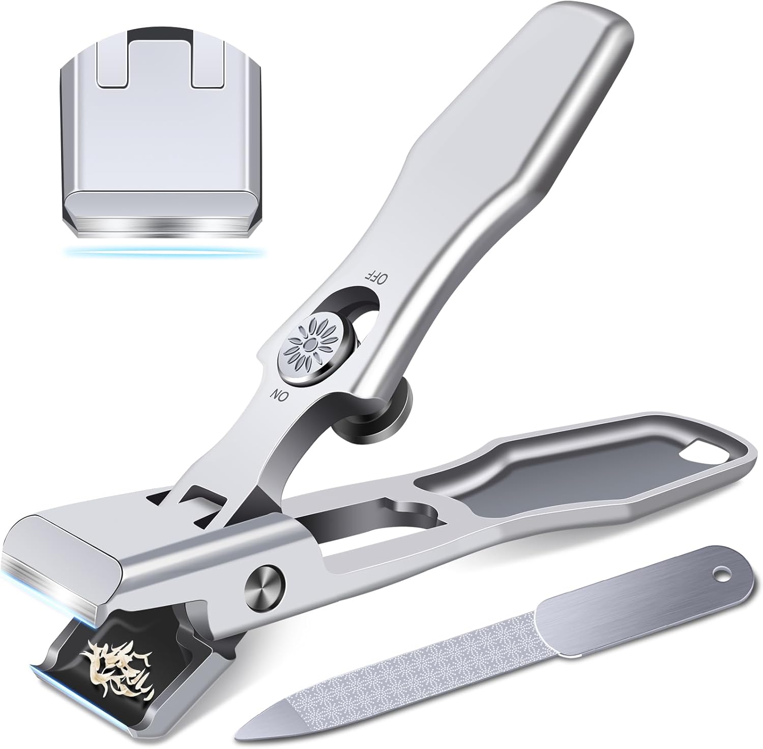 German Nail Clippers for Men Thick Nails,Upgrade Straight Toenail Clippers for Seniors with Wide Opening,Large Heavy Duty No Splash Ingrown Fingernail Clipper Nail Cutter with Catcher