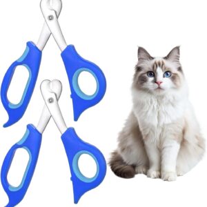 Cat Nail Clippers Bearded Dragon Nail Clippers Stainless Steel Cats Claw Trimmers Toe Nail Clippers with Precise Angled Edges Professional Pet Nail Clippers for Beginners and Groomers Small Animals