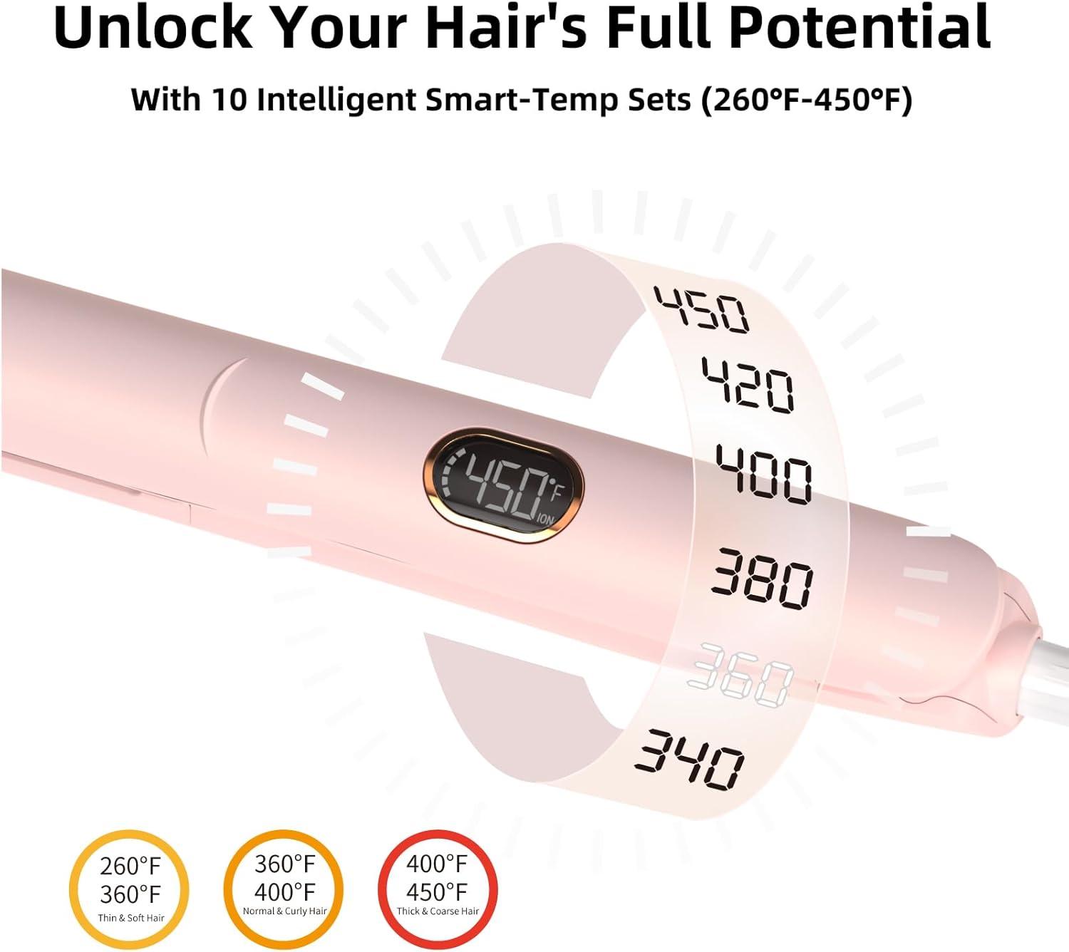 2-in-1 Ceramic Flat Iron Hair Straightener and Curler, Dual Voltage, Auto Shut-Off, 1-Inch Plates - Image 4