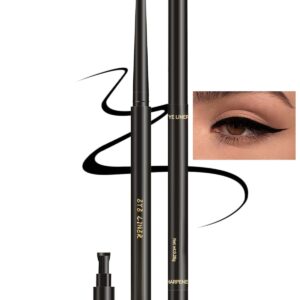 Black Gel Eyeliner for Older Women,Gel Eye Liner Pencil Waterproof Smudgeproof,Retractable Matte Cream Eyeliner Waterline With Sharpener Retractable Eyebrow Liner Makeup Pen Mature Women Sensitive Eye