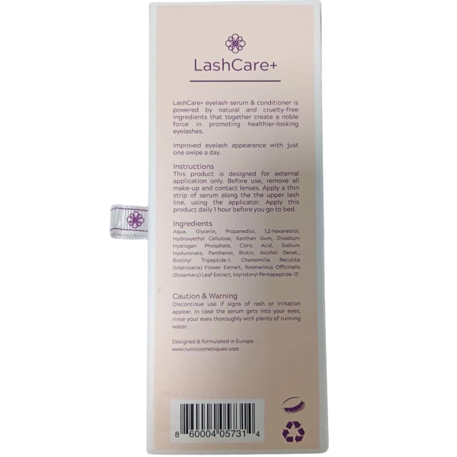 LashCare+ Sensitive Eyes Eyelash Enhancing Serum 1mL for Thicker Lashes - Image 9