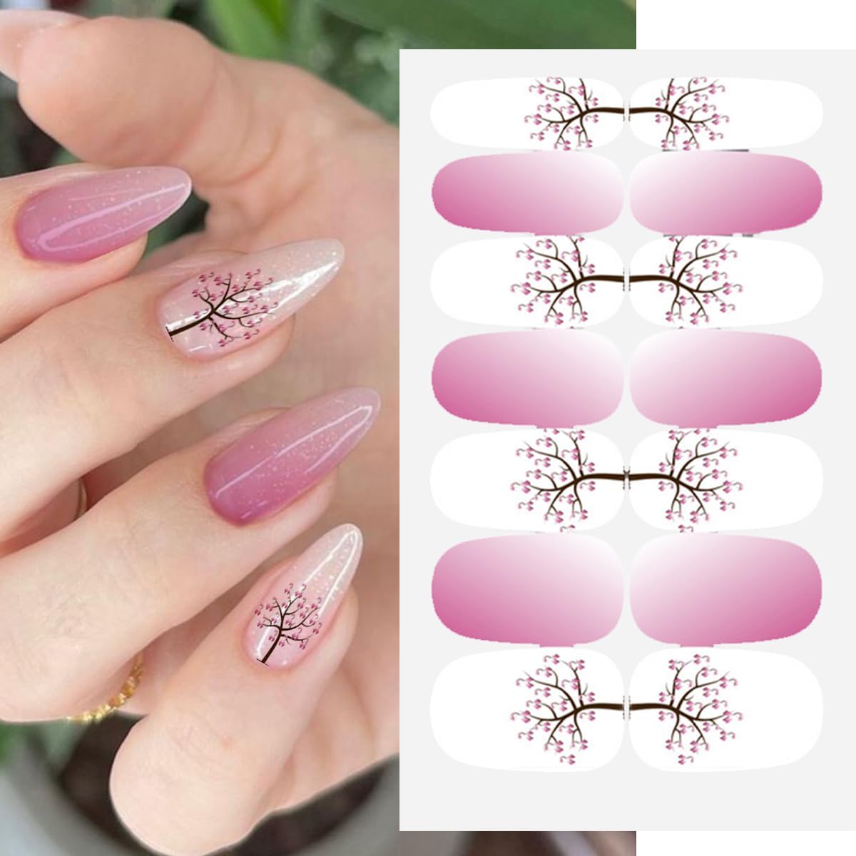 Pink Ribbon Breast Cancer Awareness Nail Art Stickers 6 Sheets Self-Adhesive for Women - Image 4