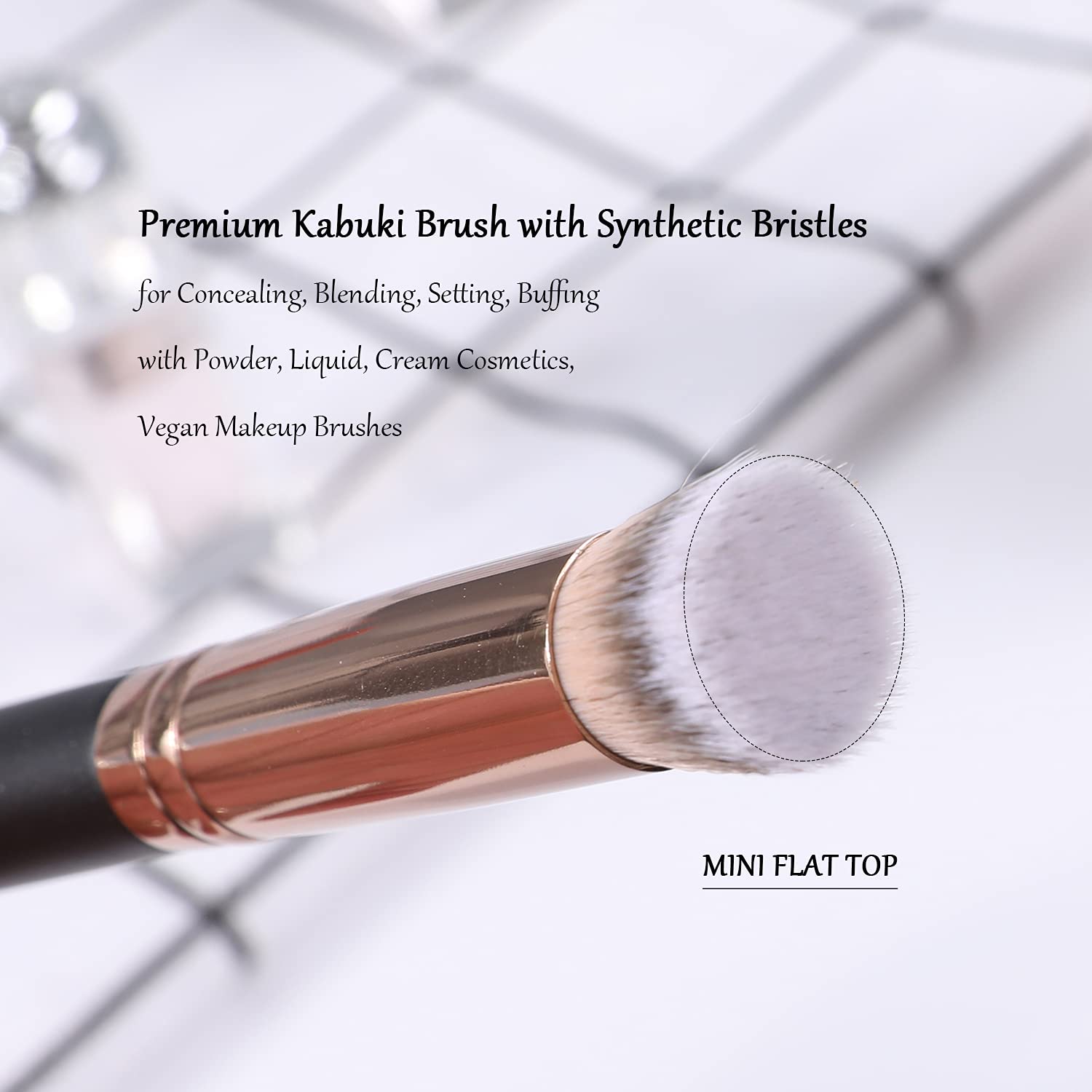 ENERGY 5-Piece Mini Kabuki Brush Set: Flat Top & Slant Concealer Brushes for Flawless Makeup Blending - Image 4