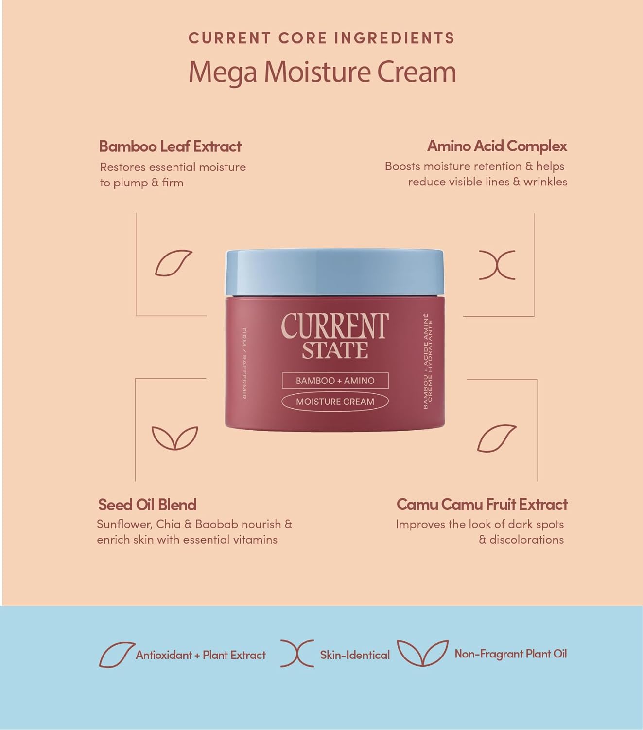 Bamboo Amino Mega Moisturizer Face Cream 1.7 oz for Dry Skin Condition - Image 3