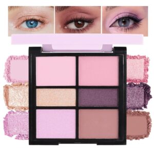 9Colors Eyeshadow Palette, Purple Eye Enhancers Magic EyeShadow Palette, Glitter Shimmer Sparkly Eye Shadow Makeup, Velvety Pigmented Creamy Long Lasting Waterproof Naturing-Looking Women Girls