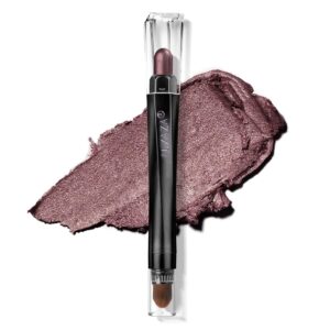 Cream Single Eyeshadow Stick with Blending Brush, Hypoallergenic Eye Shadow Makeup, Pro Waterproof & Long Lasting Eye Brightener, Eyeshadow Pencil Crayon Shimmer #75