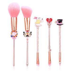 Anime Alice in Wonderland Makeup Brushes Set Foundation Blending Powder Eye Shadow Contour Concealer Blush Cosmetic Fairy Makeup Brush Tools