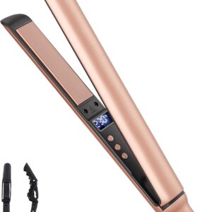 Mini Flat Iron, Ceramic Mini Hair Straightener for Short Hair, Curls Bangs, Small Flat Irons Dual Voltage for Travel