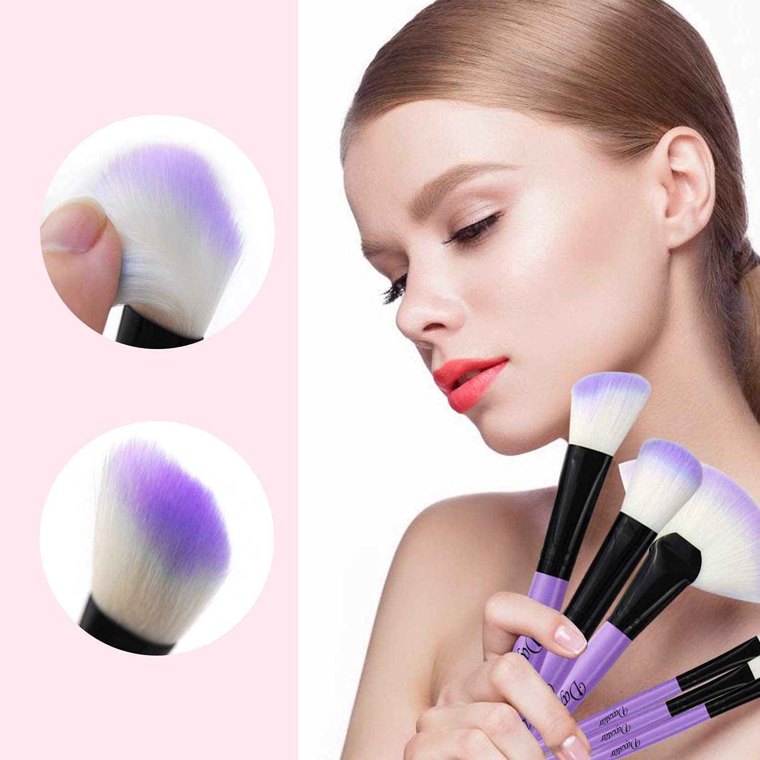 32-Piece Professional Makeup Brush Set for Eyeshadow, Foundation, Concealer, and Blusher - Image 6