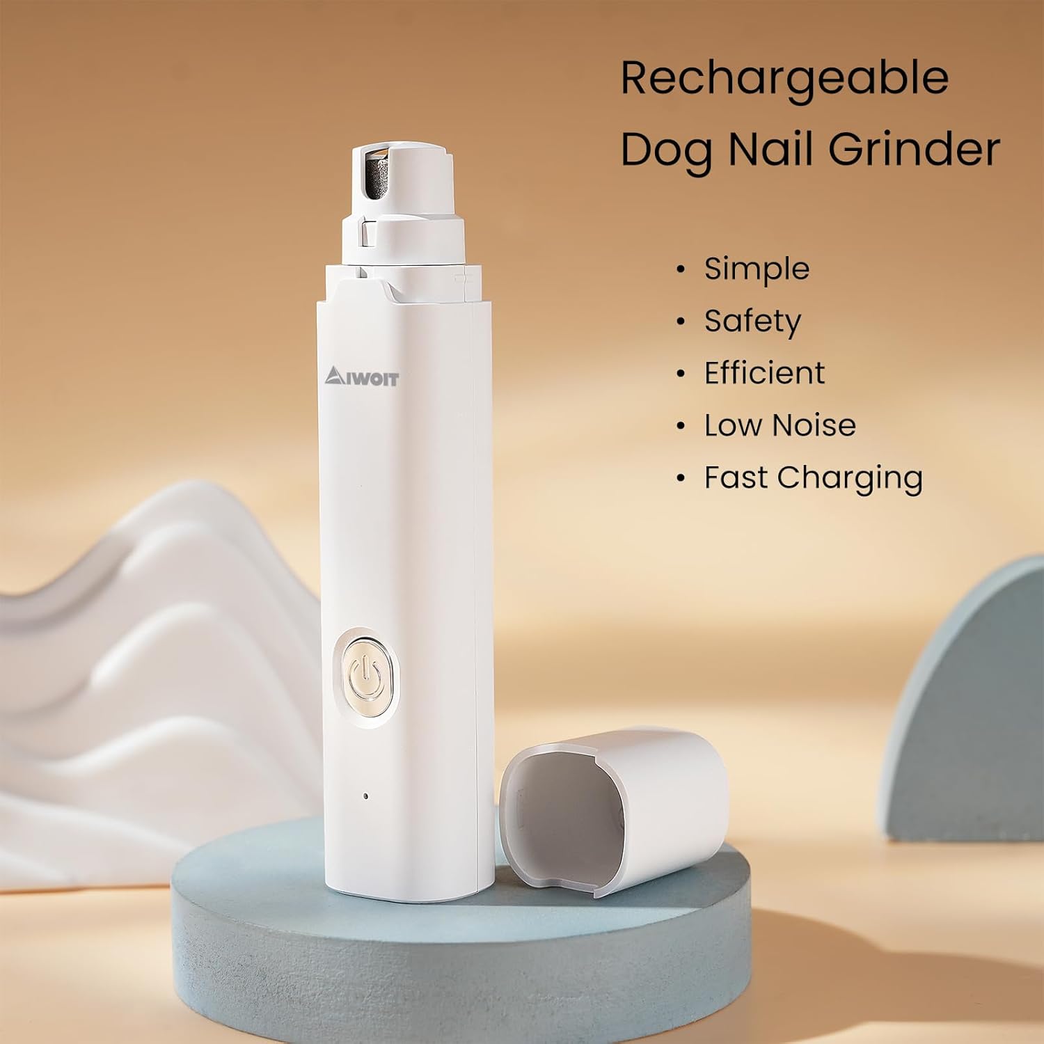 Rechargeable Quiet Dog Nail Grinder Trimmer for All Pet Sizes - Image 2