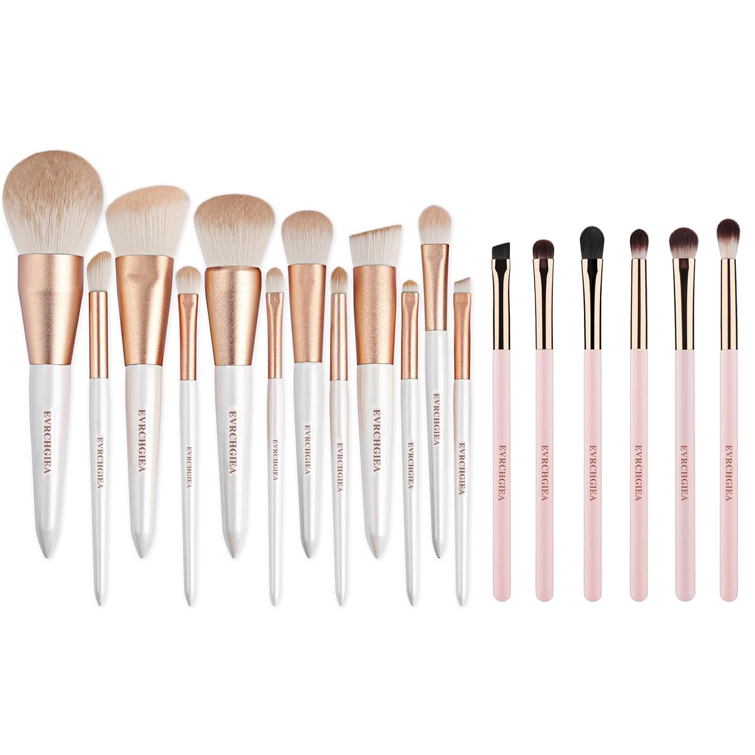 Eye Makeup Brush Set and 12 Pcs Professional Makeup Brushes for Blending Eyeshadow Concealer Eyebrows Eyeliner, Soft Hairs & Wood Handle